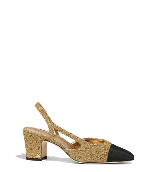 gold chanel slingbacks|chanel slingback price euro.